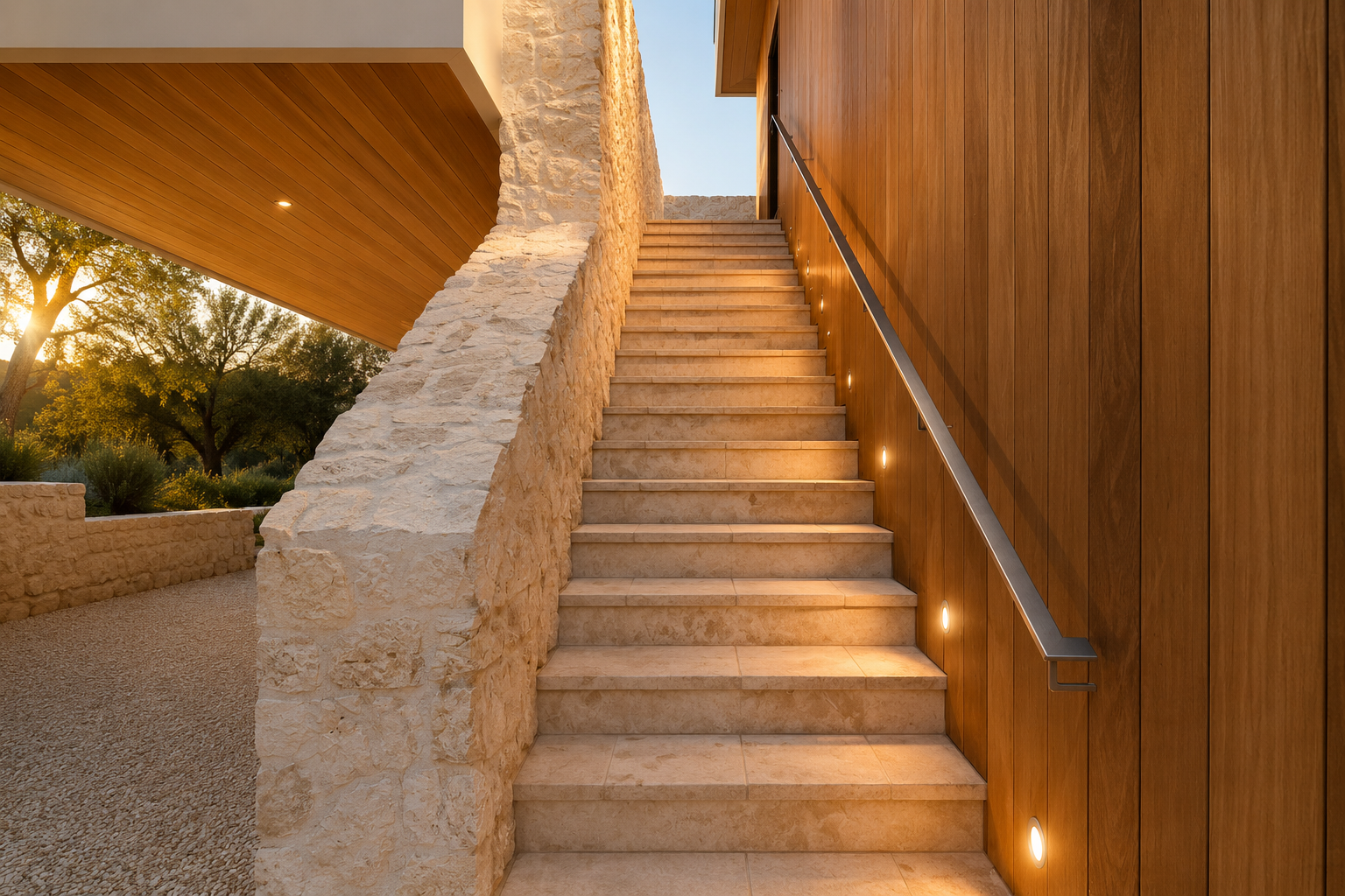 Custom exterior staircase